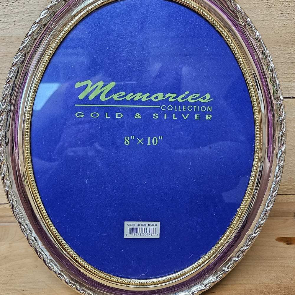 Gold & Silver Oval Picture Frame